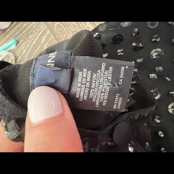 French Connection Black Sheath Embellished Mini Dress - Picture 9 of 14